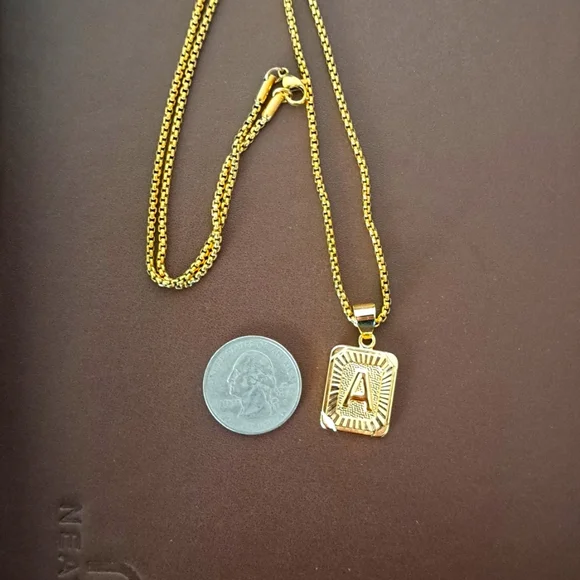 Goldtone Initial Necklace - Picture 3 of 3